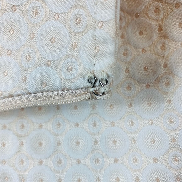 Ann Taylor Women Pencil Silhouette Skirt Cotton Blend, Color Tan / Ivory - Picture 7 of 11